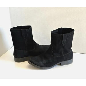 Zigi Soho Cannoli Women 6.5M Black Suede Slouchy Western Cowgirl Pull On Booties